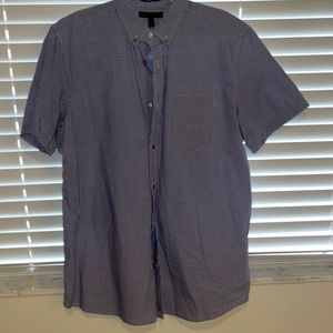 Blue checkered, banana republic shirt